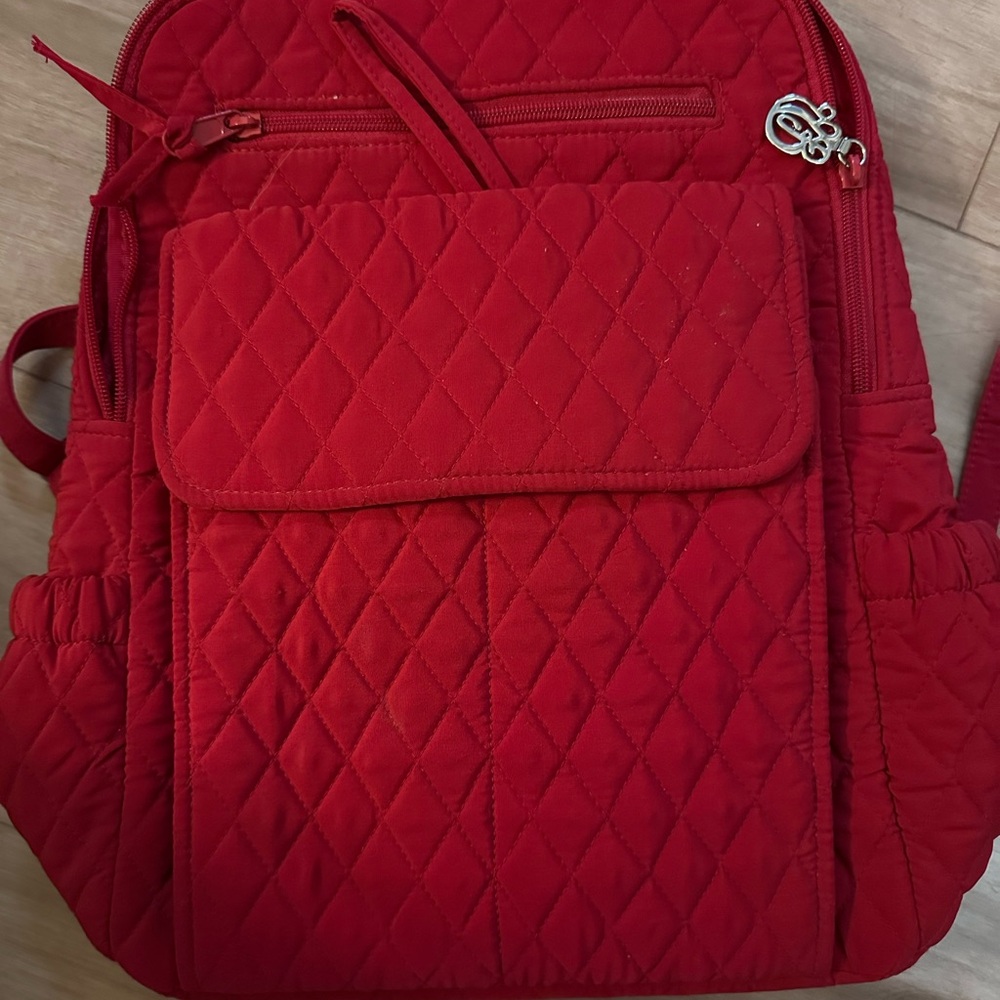 Vera Bradley red Quilted Red Backpack